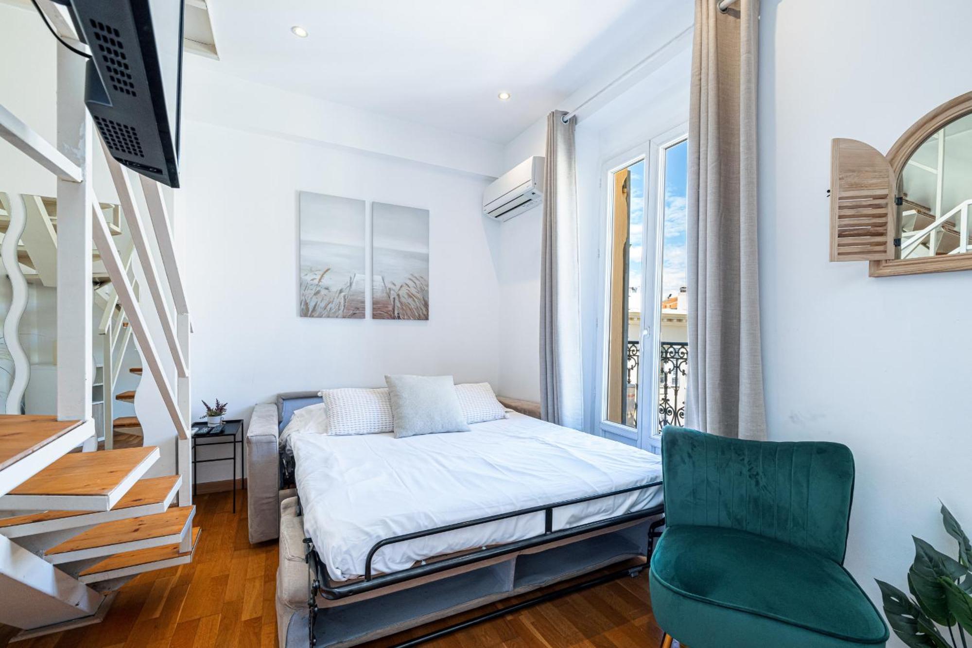 شقة Massena Street - 1 Bdr Duplex With Ac & Parking نيس المظهر الخارجي الصورة